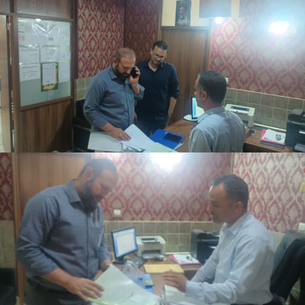 بازدید سرزده بخشدار چندار از  دهیاری روستای جلنگدار.